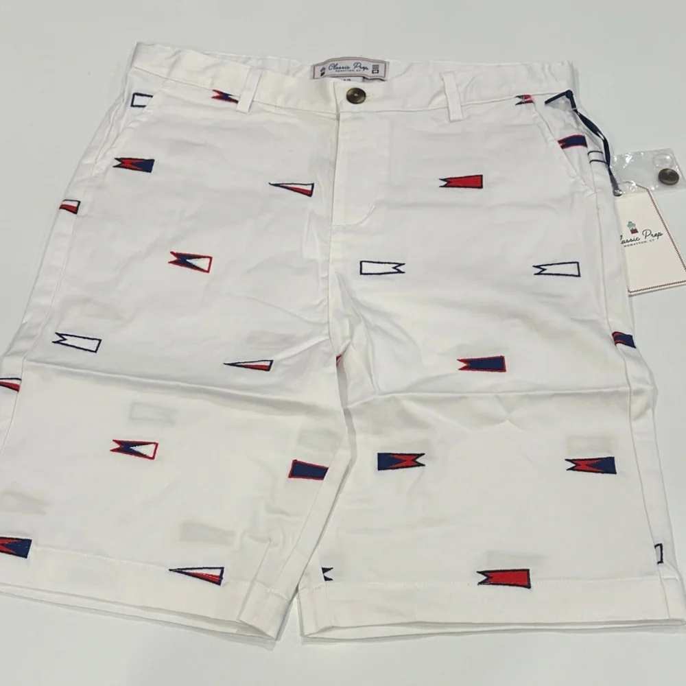 NEW Classic Prep Hudson Short Burgee Embroidery